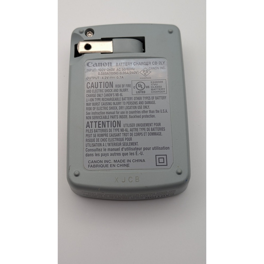 Canon Battery Charger CB-2LY for NB-6L Gray Fair Untested Wall Plug - Picture 2 of 2